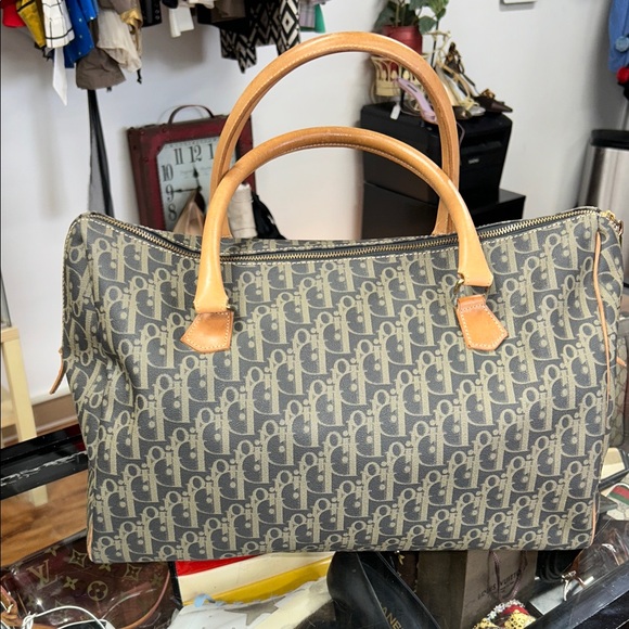 Dior Gray and Tan Hobo Bag - Picture 1 of 12